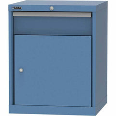 LISTA - 1 Drawer, 84 Compartment Bright Blue Steel Modular Storage Cabinet - Exact Tool & Supply