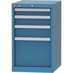 LISTA - 4 Drawer, 216 Compartment Bright Blue Steel Modular Storage Cabinet - Exact Tool & Supply