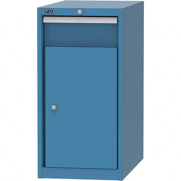 LISTA - 1 Drawer, 45 Compartment Bright Blue Steel Modular Storage Cabinet - Exact Tool & Supply