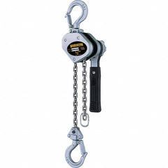 Harrington Hoist - 1,000 Lb Capacity, 20' Lift Height, Chain Mini Lever Manual Hoist - Exact Tool & Supply