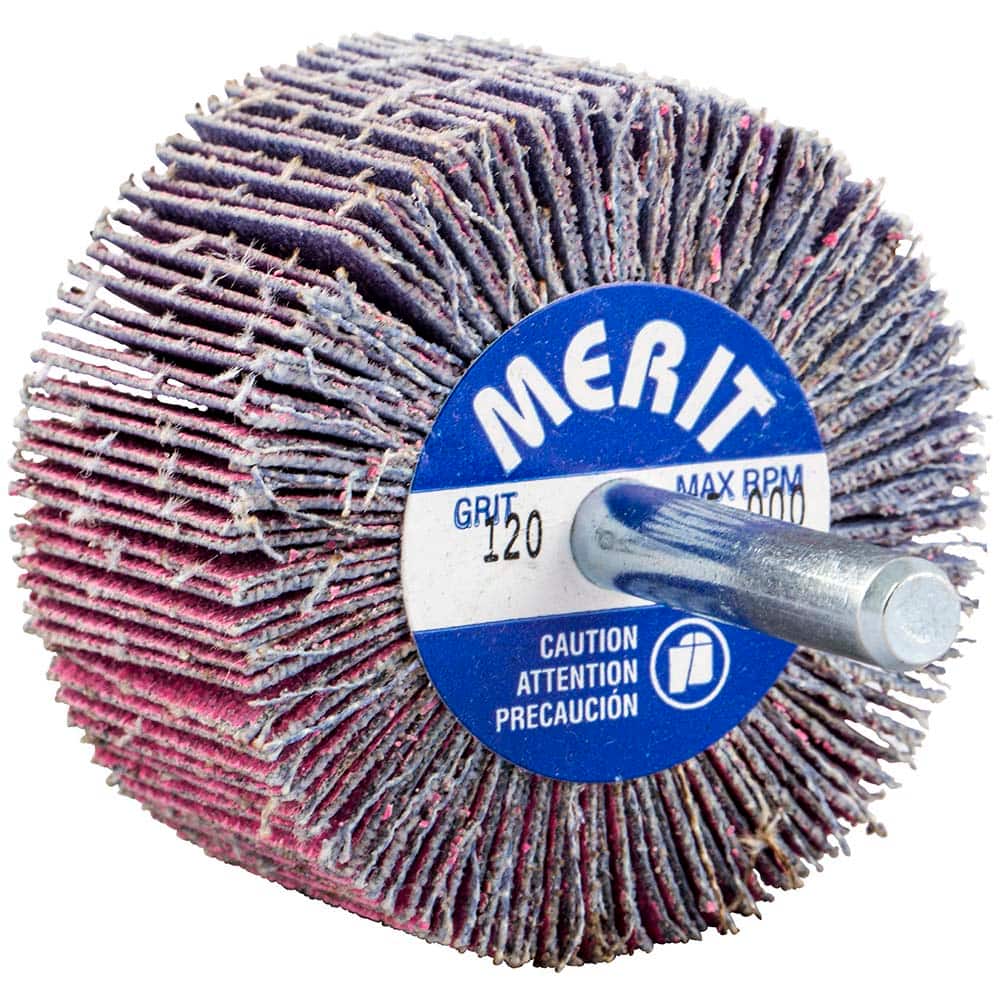 Merit Abrasives - Mounted Flap Wheels Abrasive Type: Coated Outside Diameter (Inch): 2 - Exact Tool & Supply