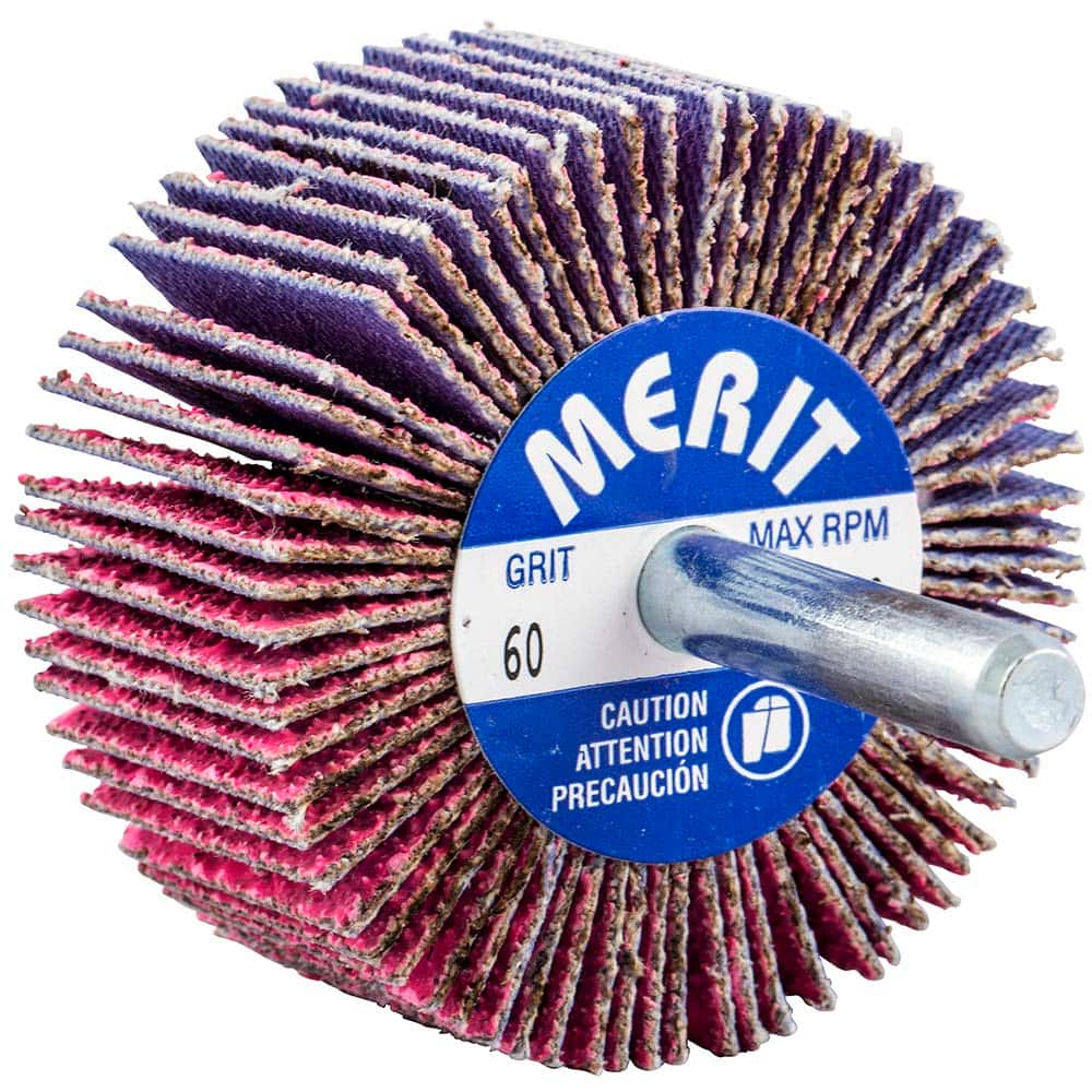 Merit Abrasives - Mounted Flap Wheels Abrasive Type: Coated Outside Diameter (Inch): 2 - Exact Tool & Supply