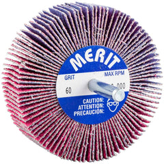 Merit Abrasives - Mounted Flap Wheels Abrasive Type: Coated Outside Diameter (Inch): 3 - Exact Tool & Supply
