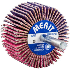 Merit Abrasives - Mounted Flap Wheels Abrasive Type: Coated Outside Diameter (Inch): 2 - Exact Tool & Supply