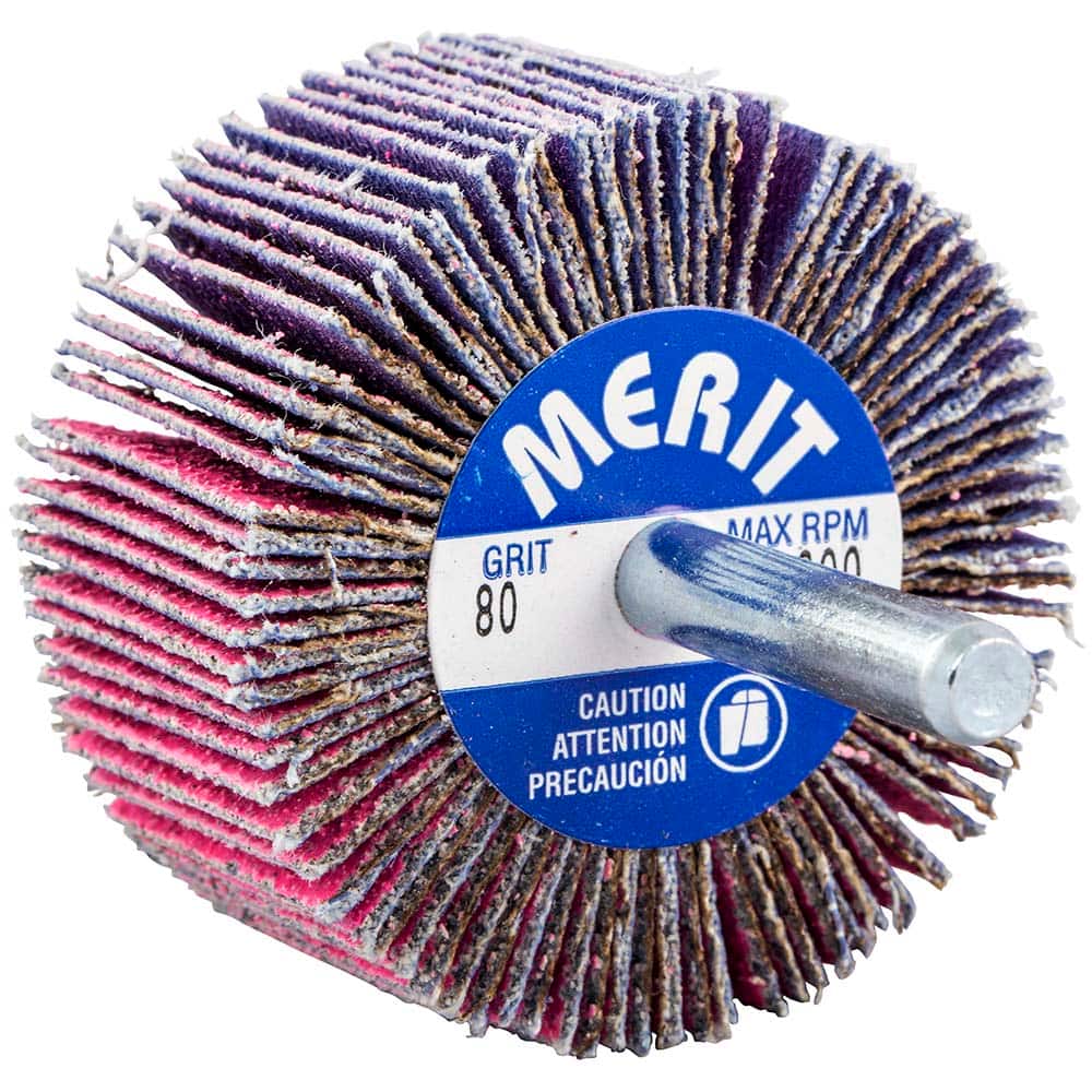 Merit Abrasives - Mounted Flap Wheels Abrasive Type: Coated Outside Diameter (Inch): 2 - Exact Tool & Supply