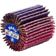 Merit Abrasives - 1 x 1" 60 Grit Ceramic Alumina Unmounted Flap Wheel - Exact Tool & Supply