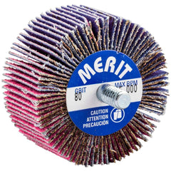 Merit Abrasives - 2 x 1" 80 Grit Ceramic Alumina Unmounted Flap Wheel - Exact Tool & Supply