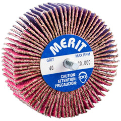 Merit Abrasives - 3 x 1" 40 Grit Ceramic Alumina Unmounted Flap Wheel - Exact Tool & Supply