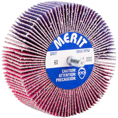 Merit Abrasives - 3 x 1" 60 Grit Ceramic Alumina Unmounted Flap Wheel - Exact Tool & Supply