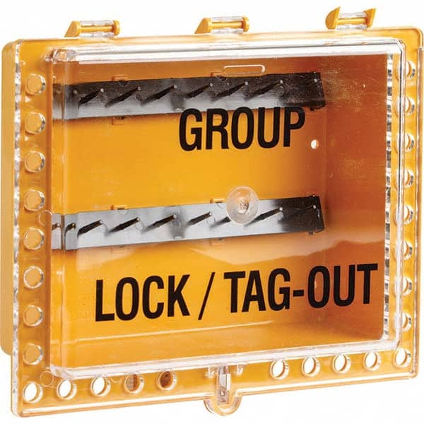 Brady - Group Lockout Boxes Portable or Wall Mount: Portable Maximum Number of Padlocks: 27 - Exact Tool & Supply