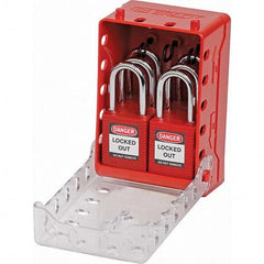 Brady - 1 8-Piece Kit 2.7" Deep x 4" Wide x 5.7" High Portable & Wall Mount Group Lockout Box - Exact Tool & Supply