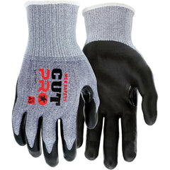 MCR Safety - Size M, ANSI Cut Lvl A3, Puncture Lvl 4, Abrasion Lvl 4, Nitrile Coated Cut & Puncture Resistant Gloves - Exact Tool & Supply