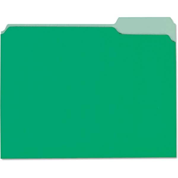 UNIVERSAL - File Folders, Expansion Folders & Hanging Files Folder/File Type: File Folders with Top Tab Color: Green - Exact Tool & Supply