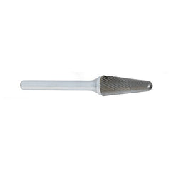 ‎SL-1 -1/4 × 5/8 LOC × 1/4 Shank × 2 OAL 14 Degree Included Angle Carbide Medium Right Hand Spiral Burr - Exact Tool & Supply