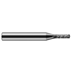 End Mills for Composites - 0.2500″ (1/4″) Cutter Diameter × 0.7500″ (3/4″) Length of Cut × 140° included Carbide Diamond Cut End Mill, 10 RH Teeth, 12 LH Teeth - Exact Tool & Supply