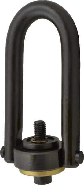 Jergens - 2,500 Lb Load Capacity Safety Engineered Center Pull Hoist Ring - 28 Ft/Lb Torque, 1/2 - 13 Thread, Alloy Steel - Exact Tool & Supply