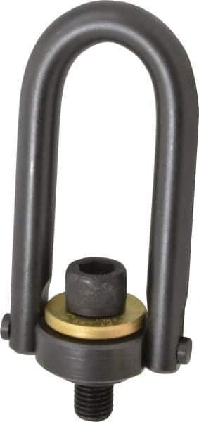 Jergens - 5,000 Lb Load Capacity Safety Engineered Center Pull Hoist Ring - 100 Ft/Lb Torque, 3/4 - 10 Thread, Alloy Steel - Exact Tool & Supply