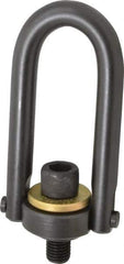 Jergens - 5,000 Lb Load Capacity Safety Engineered Center Pull Hoist Ring - 100 Ft/Lb Torque, 3/4 - 10 Thread, Alloy Steel - Exact Tool & Supply