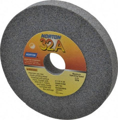 Norton - 60 Grit Aluminum Oxide Type 1 Internal Grinding Wheel - 4" Diam x 3/4" Hole x 1/2" Thick, 8,120 Max RPM, Type 1 Medium Grade, K Hardness, Vitrified Bond, One-Side Recess - Exact Tool & Supply