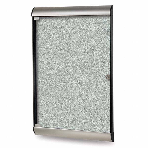 Ghent - Cork Bulletin Boards Style: Enclosed Bulletin Board Color: Silver - Exact Tool & Supply