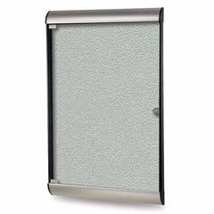 Ghent - Cork Bulletin Boards Style: Enclosed Bulletin Board Color: Silver - Exact Tool & Supply