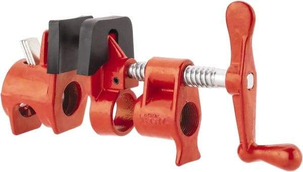 Bessey - 3/4" Pipe, 2-3/8" Throat Depth, Traditional Pipe Clamp - Exact Tool & Supply