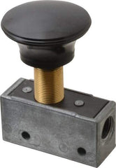 Mead - 3 Way Pilot Air Valve - 1/8" NPT Inlet, Palm Actuator - Exact Tool & Supply