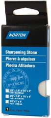 Norton - 4" Long x 2" Wide x 3/8" Thick, Novaculite Sharpening Stone - Rectangle, Ultra Fine Grade - Exact Tool & Supply