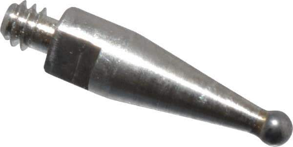 Mitutoyo - 1mm Ball Diam, Steel, Ball Test Indicator Contact Point - 8.5mm Contact Point Length, Use with Mitutoyo 513 Series Dial Test Indicators - Exact Tool & Supply