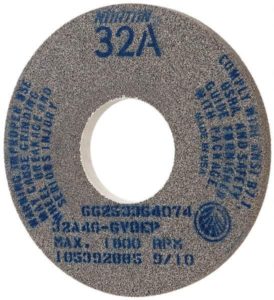 Norton - 14" Diam x 5" Hole x 1" Thick, G Hardness, 46 Grit Surface Grinding Wheel - Aluminum Oxide, Type 1, Coarse Grade, 1,800 Max RPM, Vitrified Bond, No Recess - Exact Tool & Supply