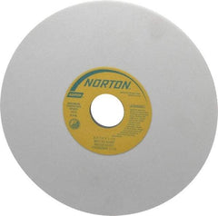 Norton - 8" Diam x 1-1/4" Hole x 1/4" Thick, K Hardness, 150 Grit Surface Grinding Wheel - Aluminum Oxide, Type 1, Very Fine Grade, 3,600 Max RPM, Vitrified Bond, No Recess - Exact Tool & Supply