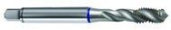 M8x1.25 6H 3-Flute PM Cobalt Blue Ring Semi-Bottoming 40 degree Spiral Flute Tap-Bright - Exact Tool & Supply