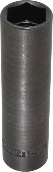 Proto - 1/2" Drive 1-1/8" Deep Impact Socket - 6 Points, 5-3/4" OAL - Exact Tool & Supply