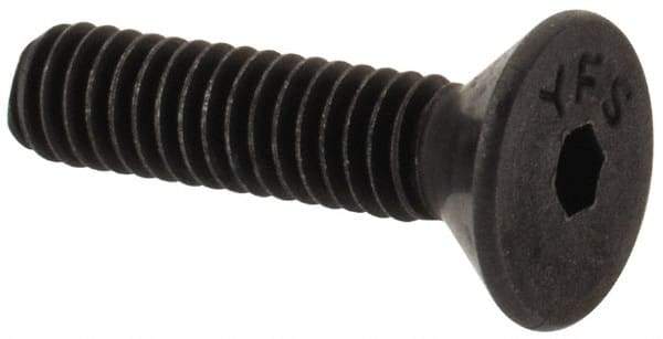 Value Collection - #4-48 UNF Hex Socket Drive, Flat Screw - Alloy Steel, Black Oxide Finish, Fully Threaded, 1/2" OAL - Exact Tool & Supply