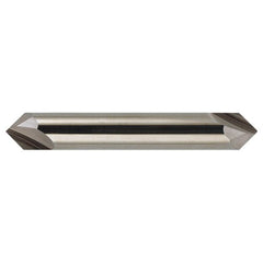 ‎1/8″ × 1/8″ × 1-1/2″ STR / RHC Solid Carbide 2-Flute Double End Chamfer Tool - Bright - Exact Tool & Supply