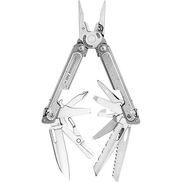 Leatherman - 21 Piece Multi-Tool - Silver, 7" OAL, 4" Closed Length - Exact Tool & Supply