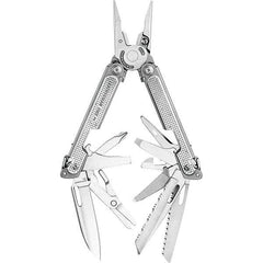 Leatherman - 21 Piece Multi-Tool - Silver, 7" OAL, 4" Closed Length - Exact Tool & Supply