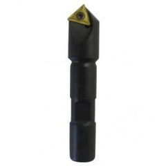 90° Point- 0.047" Min- 0.5" SH- Indexable Countersink & Chamfering Tool - Exact Tool & Supply