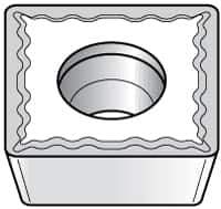 Kennametal - SPMT32.51 UF Grade KC5010 Carbide Turning Insert - TiAlN Finish, 90° Square, 3/8" Inscr Circle, 5/32" Thick, 1/64" Corner Radius - Exact Tool & Supply