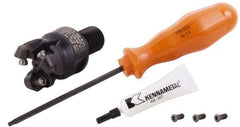 Kennametal - 1-1/4" Cutting Diam, 1-1/4" Max Depth of Cut, Modular Connection Indexable Copy End Mill - 4 Inserts, RP.T 43.. Insert, KSRM Toolholder, Through Coolant - Exact Tool & Supply
