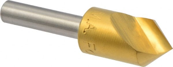 M.A. Ford - 1/2" Head Diam, 1/4" Shank Diam, 1 Flute 82° High Speed Steel Countersink - Exact Tool & Supply