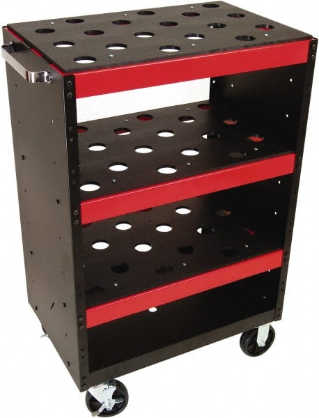 Huot - 90 Tool Capacity, CAPTO C8 Taper Tri-Scoot CNC Tool Cart - Exact Tool & Supply