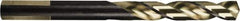 Hertel - 29/64" 137° High Speed Steel Jobber Drill - Oxide/Gold Finish, Right Hand Cut, Spiral Flute, 5-5/8" OAL, Split Point - Exact Tool & Supply
