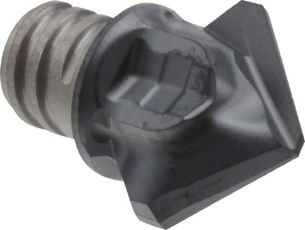 Iscar - MM HDF Grade IC908 Carbide Chamfer Milling Tip Insert - TiAlN Finish, 2 Flutes, 15.7mm Cutting Diam, 14mm Extension - Exact Tool & Supply