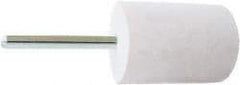 Value Collection - 1-1/4" Diam, 1/4" Shank Diam, Cylinder Shaped Mounted Bob - Medium Density, 1-1/4" Head Length, 2" Shank Length, Wool Felt - Exact Tool & Supply