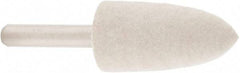 Value Collection - 3/4" Diam, 1/4" Shank Diam, Bullet Shaped Mounted Bob - Hard Density, 1-1/2" Head Length, 2" Shank Length, Wool Felt - Exact Tool & Supply