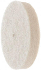 Value Collection - 1-1/2" Diam, 1/4" Shank Diam, Cylinder Shaped Mounted Bob - Medium Density, 1-1/2" Head Length, 2" Shank Length, Wool Felt - Exact Tool & Supply