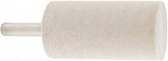 Value Collection - 1" Diam, 1/4" Shank Diam, Cylinder Shaped Mounted Bob - Rock Hard Density, 2" Head Length, 1" Shank Length, Wool Felt - Exact Tool & Supply