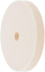 Value Collection - 4" Diam x 1/2" Thick Unmounted Buffing Wheel - 1 Ply, Polishing Wheel, 1/2" Arbor Hole, Medium Density - Exact Tool & Supply