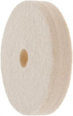 Value Collection - 3" Diam x 1/2" Thick Unmounted Buffing Wheel - 1 Ply, Polishing Wheel, 1/2" Arbor Hole, Hard Density - Exact Tool & Supply